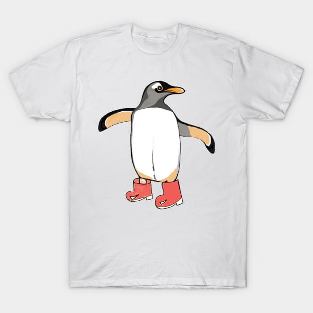 Penguin in wellies T-Shirt by drknice